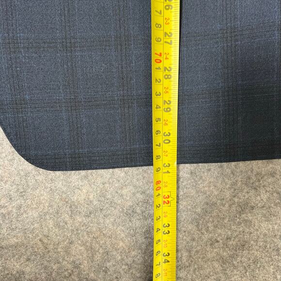 Tommy Hilfiger Men’s Blazer Suit Jacket & Pants Set Navy Blue Plaid Button Up - Picture 12 of 16